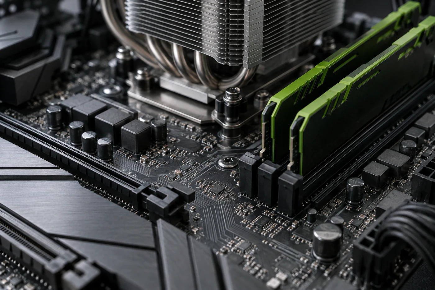 Detalle ilustrativo de componentes internos de una computadora